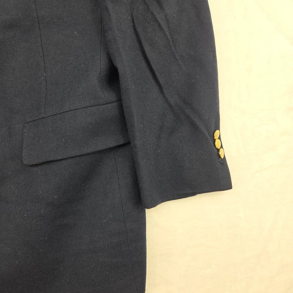 VTG Hart Schaffner Marx HSM Men's 42L Navy Gold Button Sport Coat Blazer Union